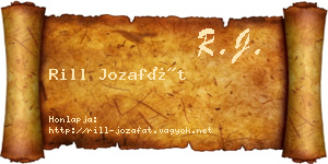 Rill Jozafát névjegykártya